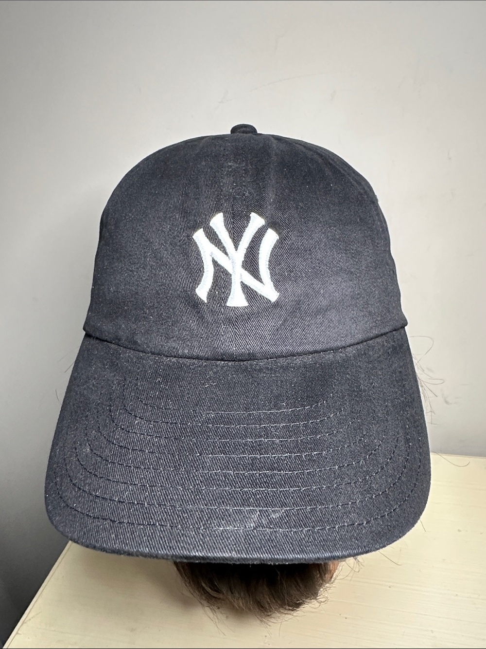 New York Yankees Logo Embroidered Baseball Cap -Black